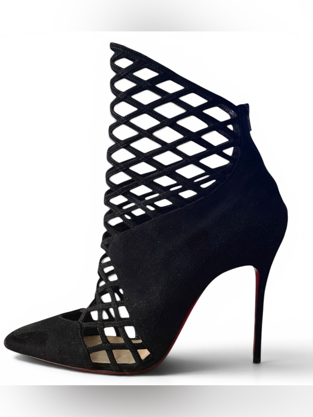 Christian Louboutin Mrs Bouglione Cage Ankle Boots Size 38 - Picture 11 of 11